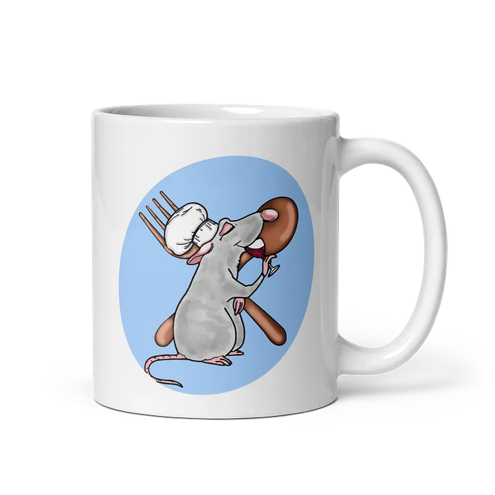 Chef Mouse Mug — White Glossy Cartoon Rodent product image (1)