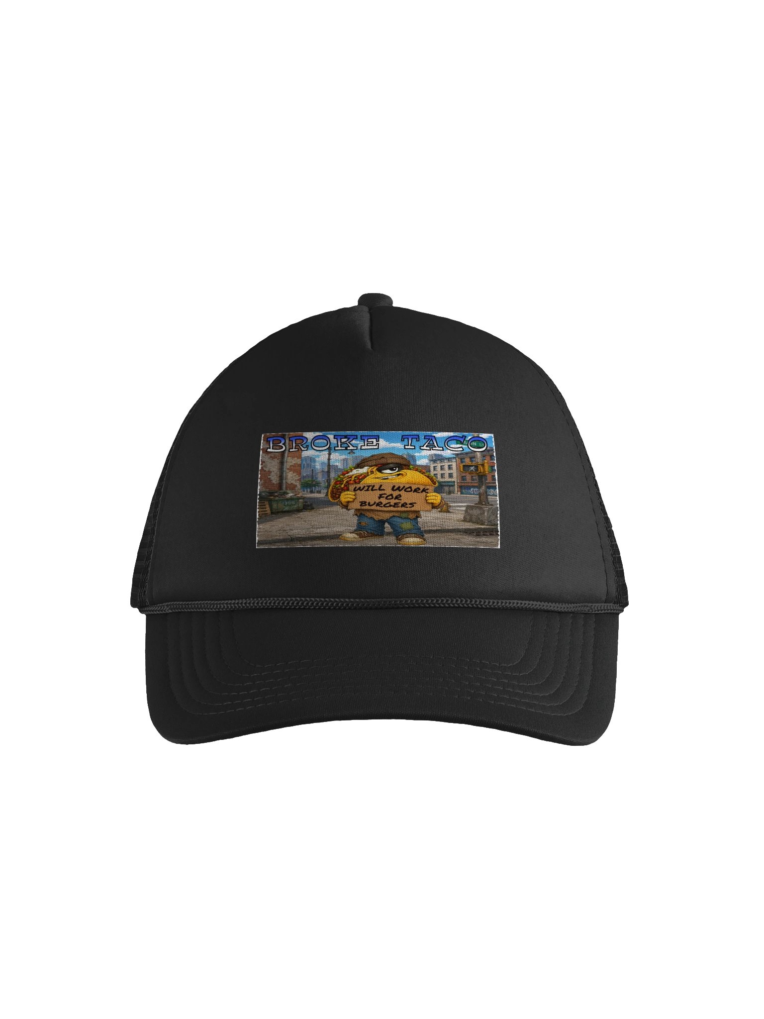 Broke Taco Urban Cartoon Trucker Hat - The Taco Family product image (3)