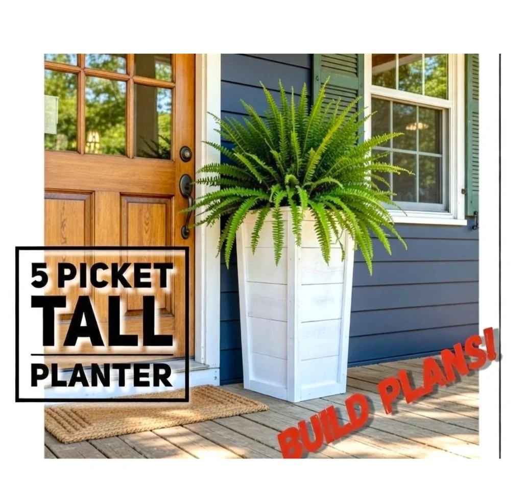 Five Picket Tall Box Planter Plan product image (1)