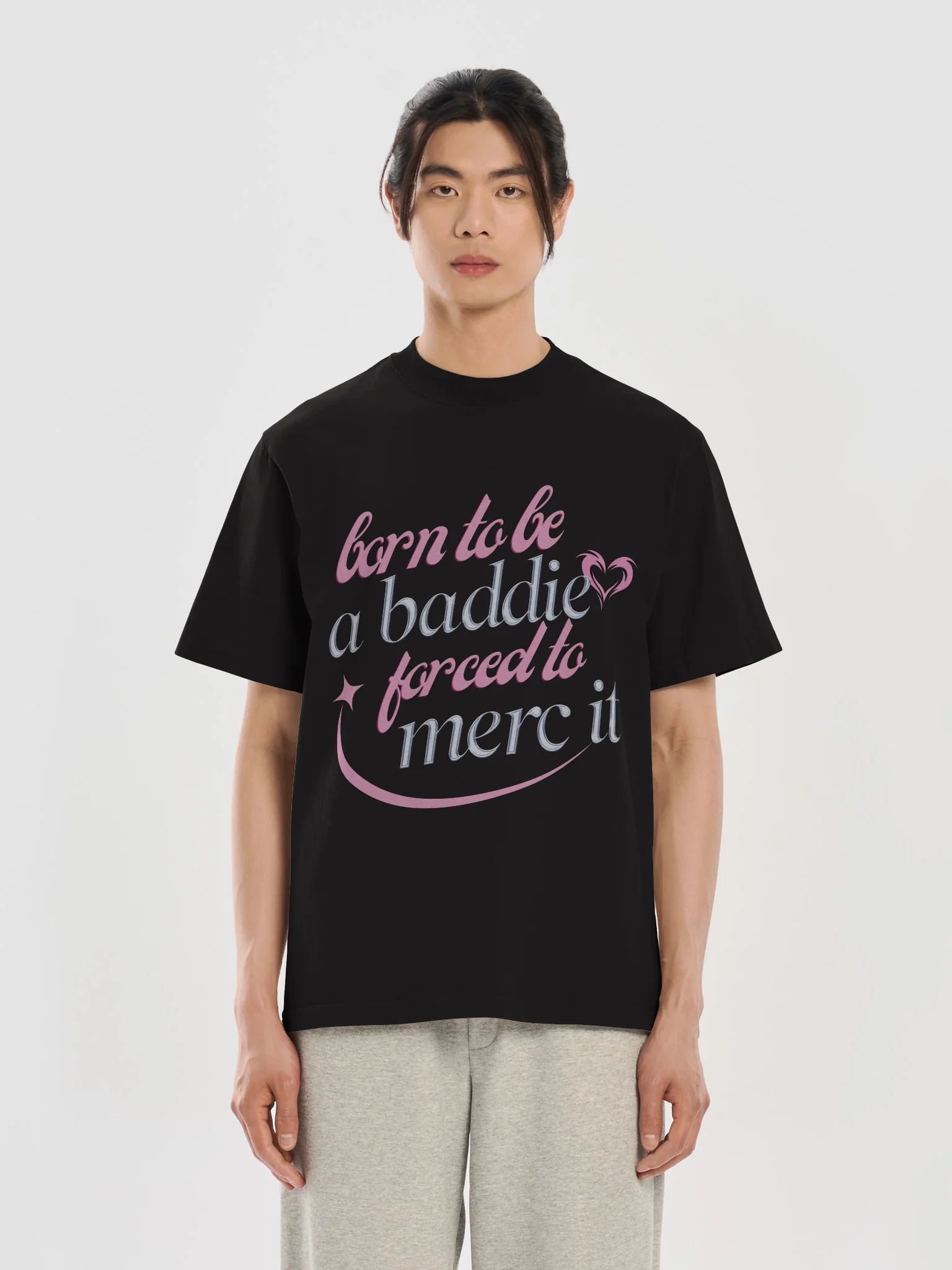 born to be a baddie, forced to merc it - oversized boxy tee (merc x riftbaddies) product image (5)
