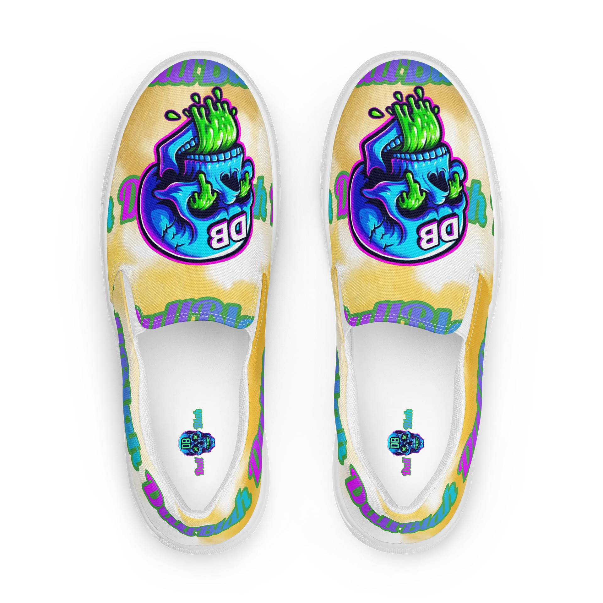Women's "Sick Skull" Premium Slip-On Canvas Shoes product image (1)