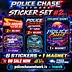 Police Chase Network Sticker Set #2 — 6 Stickers + 1 Magnet
