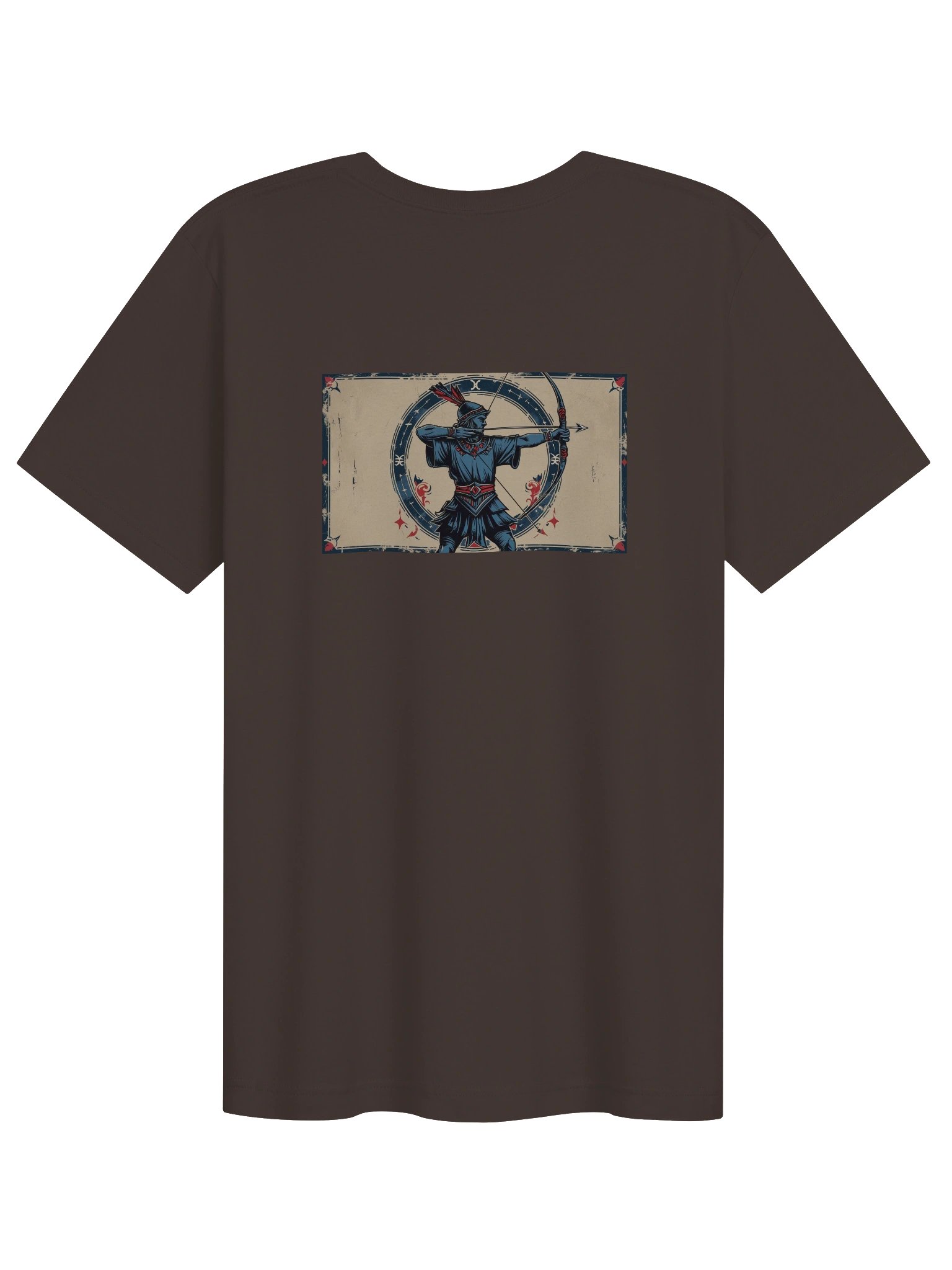 Sagittarius - Gothic Zodiac T-Shirt. Blue graphic on the back product image (2)