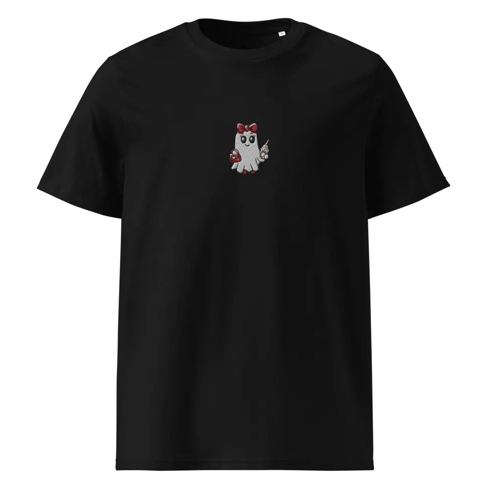 Stylish Ghost Embroidered Organic Cotton Regular Fit T-Shirt product image (1)