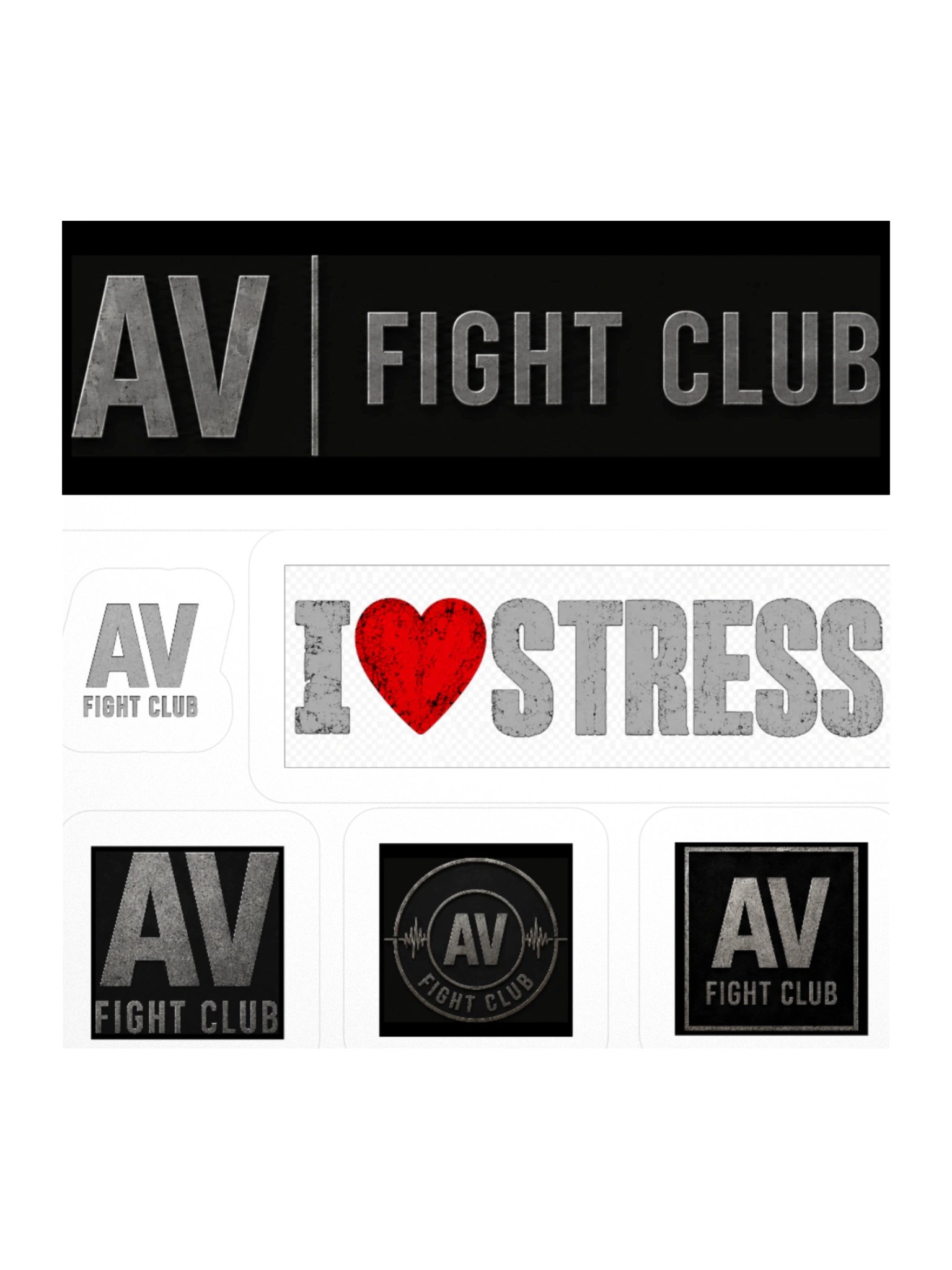 AV FIGHT CLUB LOGO STICKER (Assortment) product image (1)