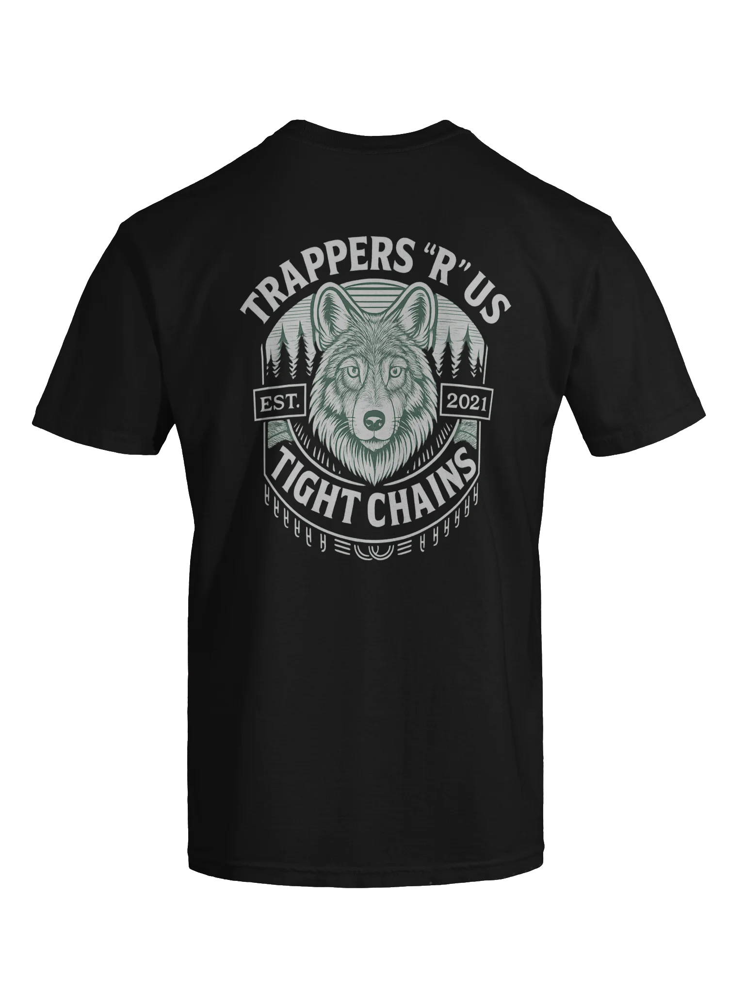 Black Tee White Tight Chains Logo product image (51)