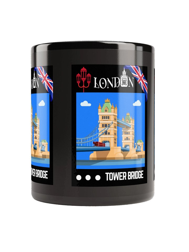 London Tower Bridge Black Glossy Mug product image (4)