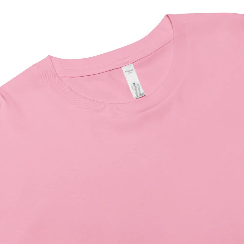 EXCLAIMING MENTALLY (L.C., pink) embroidered cotton crop top product image (9)