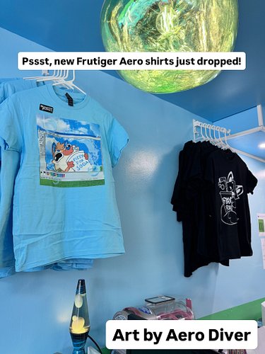 Fizzy Fox on 460 southland drive has a new soft serve ice cream machine! 
New Frutiger Aero shirt design by @aero.diver just ...