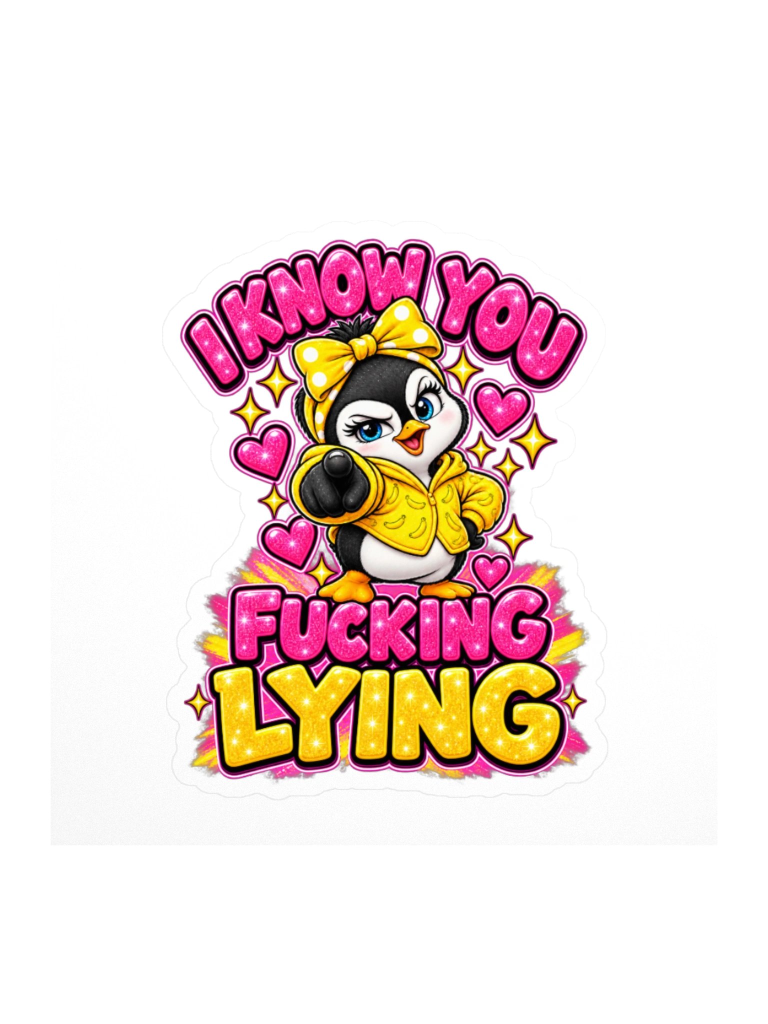 I Know You Fucking Lying Lulu Sticker product image (1)