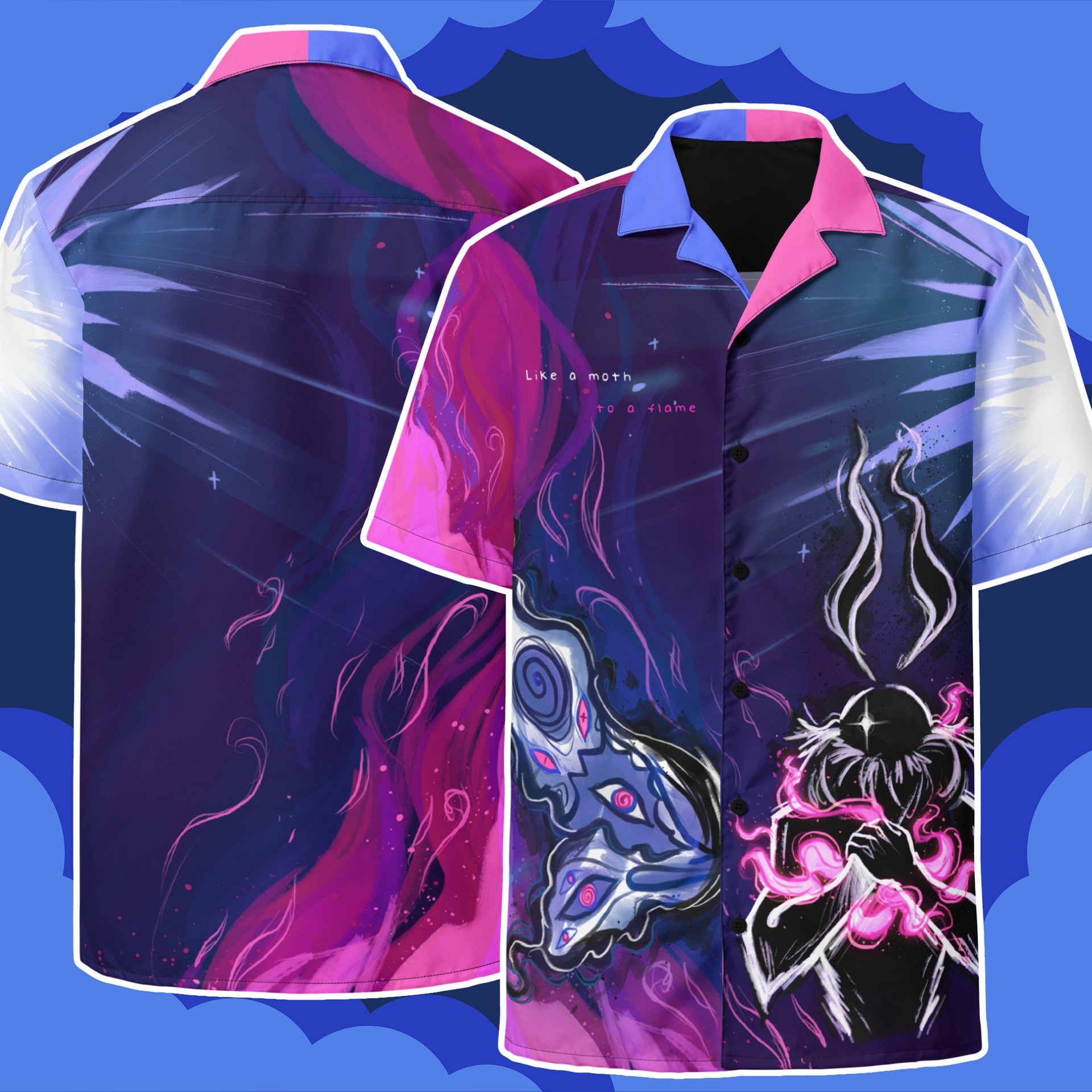 Omnisexual Subtle Pride Mothman Button Up Shirt product image (2)