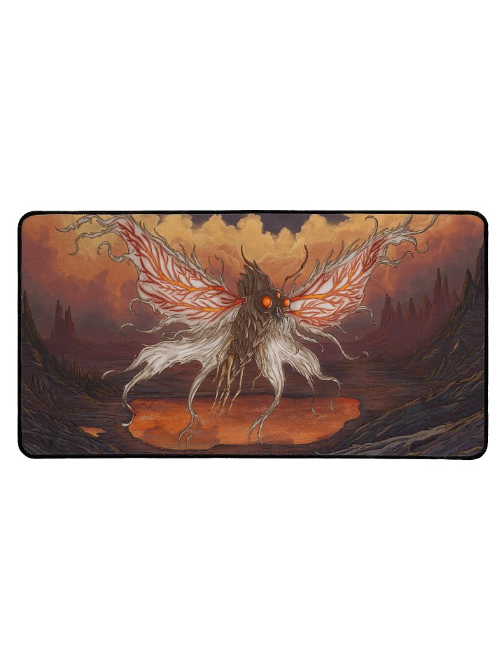 'Moth Insect' Hand Drawn Playmat by DarkSideTokens! product image (1)