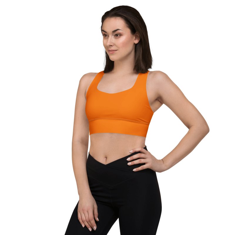 Plain Color Orange Sports Bra product image (3)