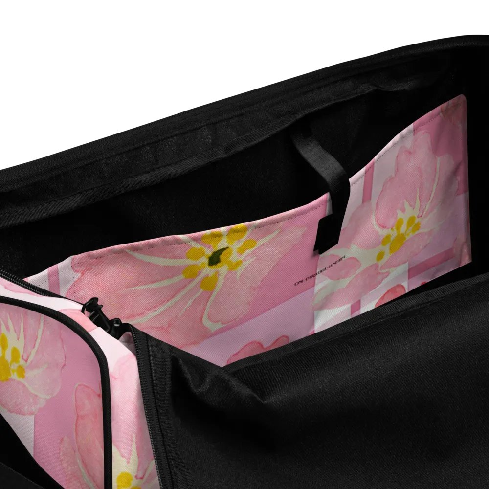 Pink Hibiscus Gingham Duffle Bag product image (10)