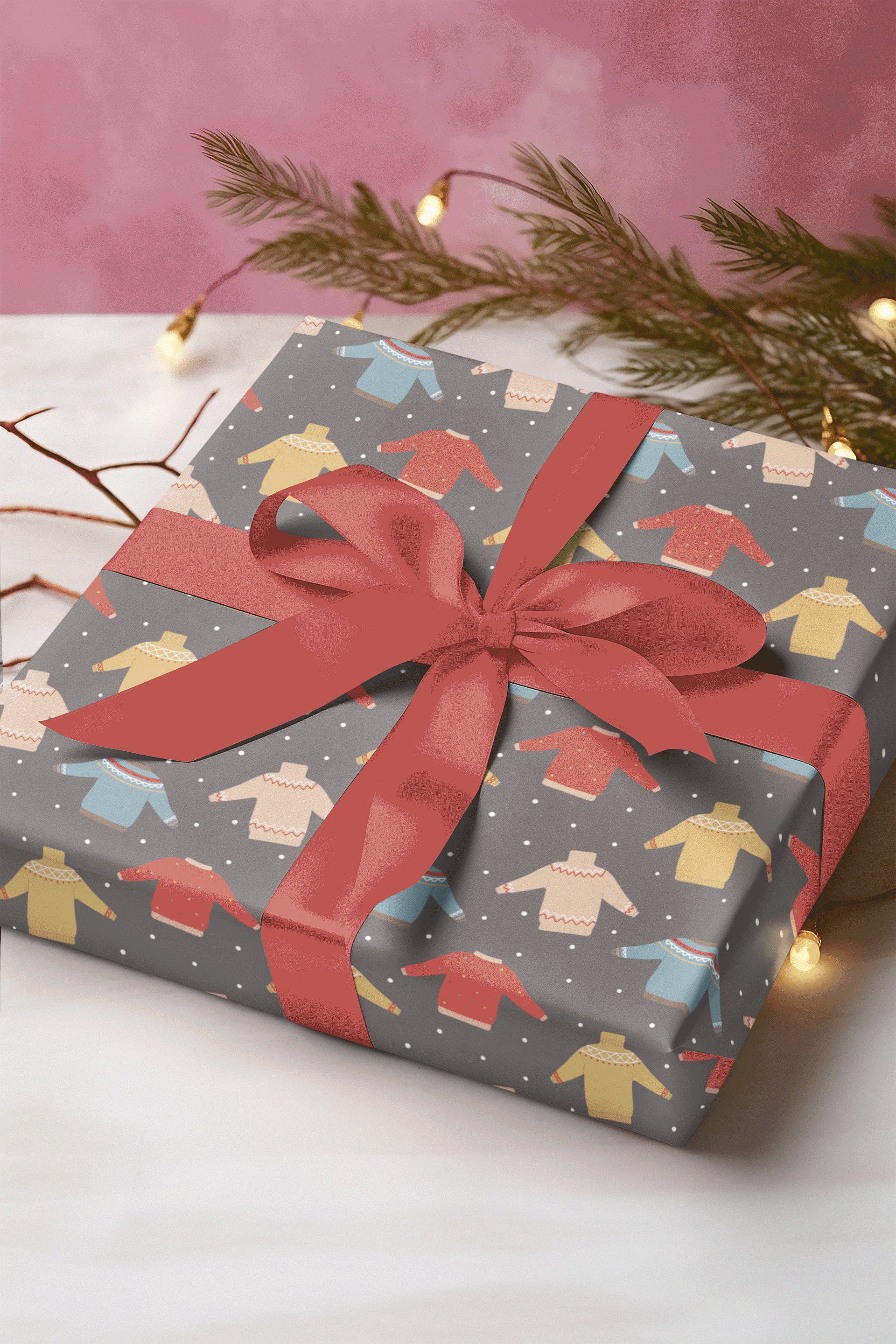 Christmas Sweater Wrapping Paper product image (1)