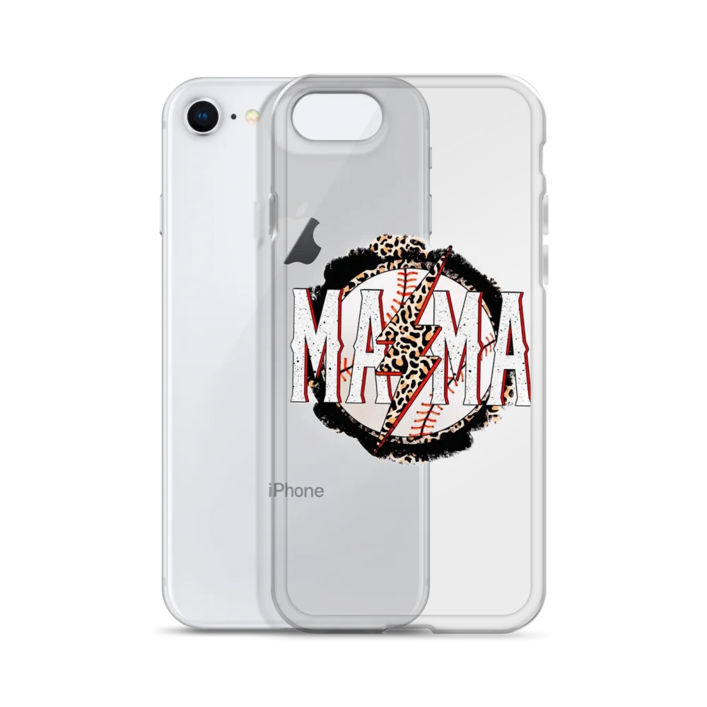 Mama Baseball Leopard Lightning iPhone Case product image (110)