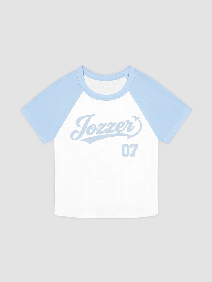 Jozzer Baseball Logo - Raglan Crop [Cyan] product image (1)