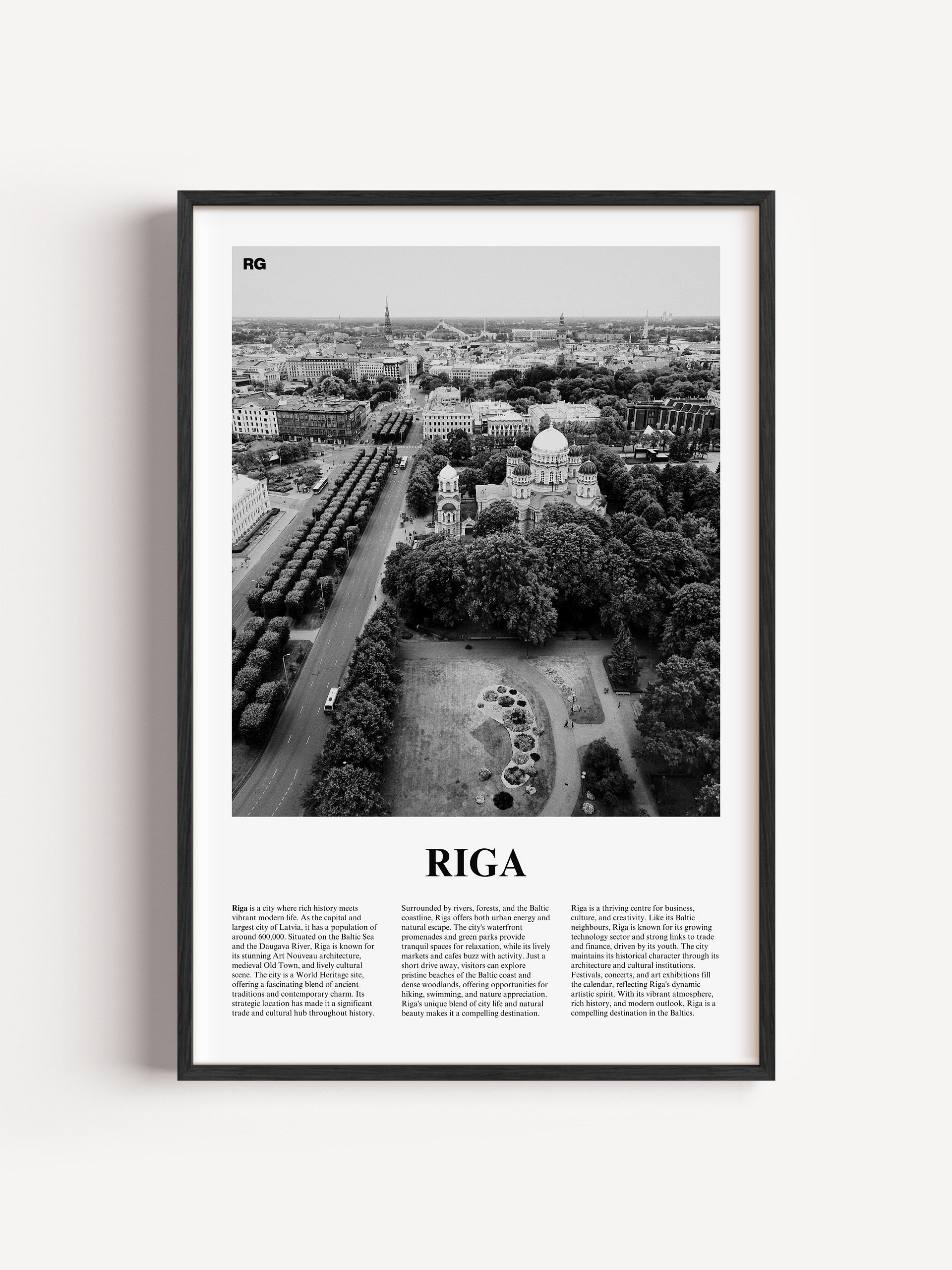 Riga 02 Newspaper Poster | Framed product image (1)