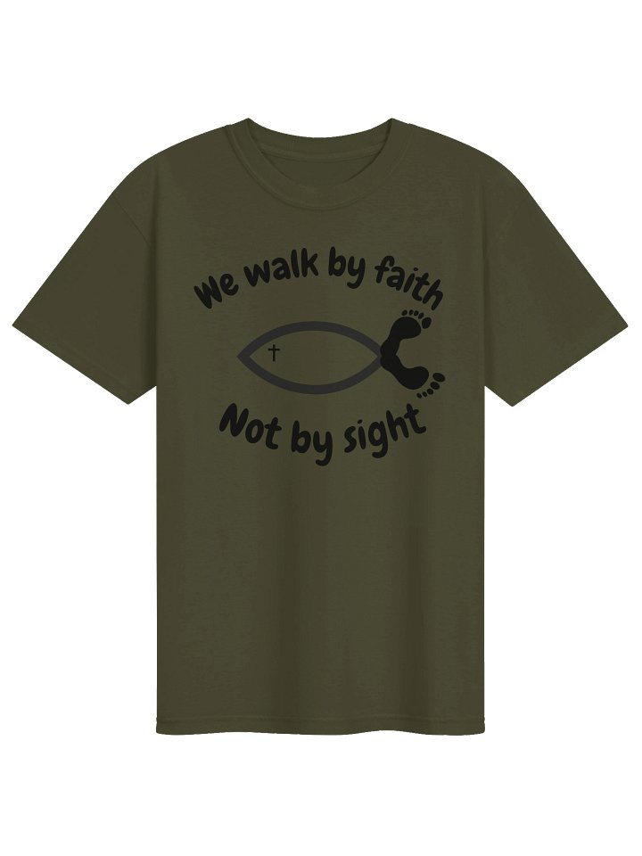 We Walk By Faith Not By Sight | 2 Corinthians 5:7 Christian Faith Shirt | Kingdom Life Co. product image (2)