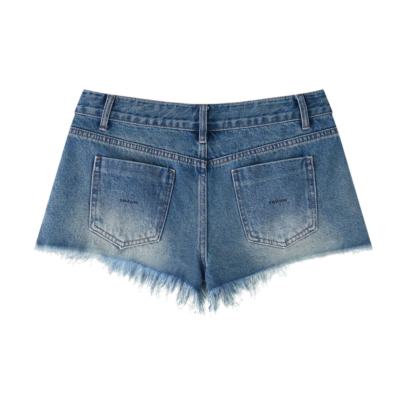 SWAHM Women's Denim Shorts (Raw Hem) product image (2)