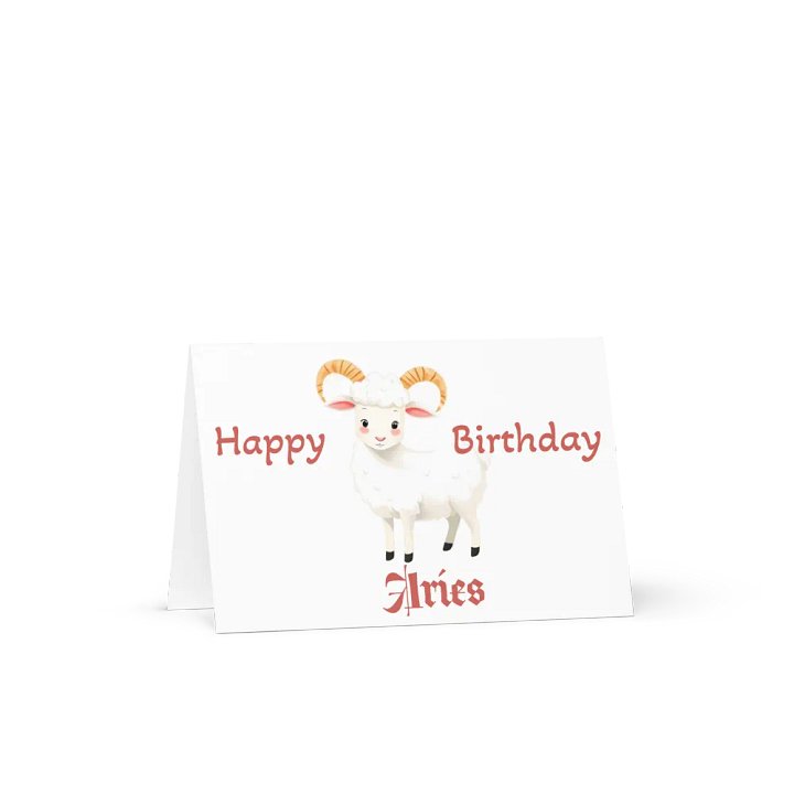 Whimsical Happy Birthday Sheep Greeting Card product image (1)