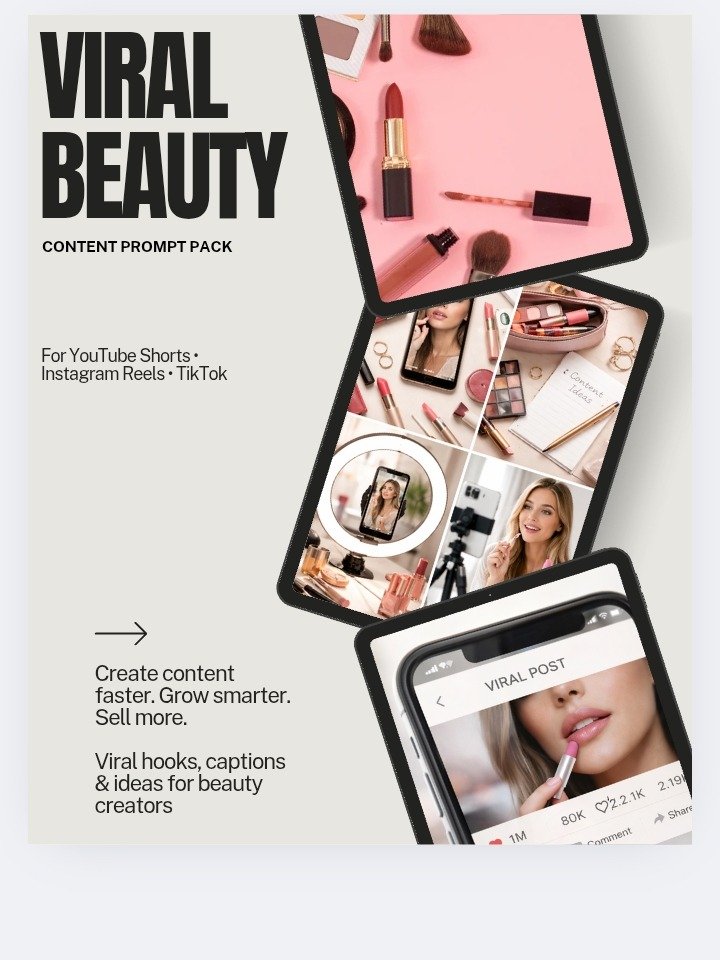 Viral Beauty Content Prompt Pack (AI-Powered) product image (1)