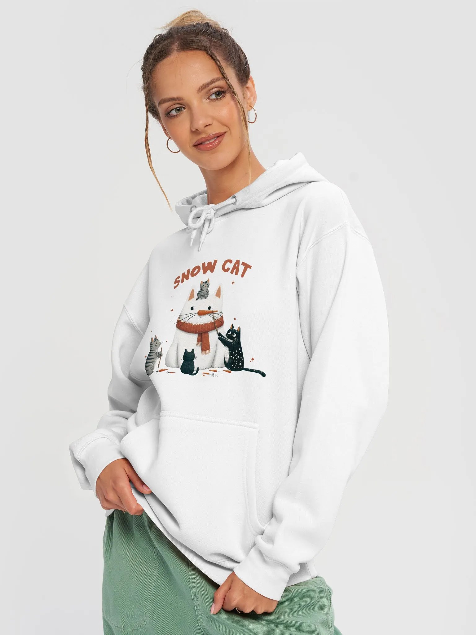Snow Cat Whimsy Hoodie product image (2)