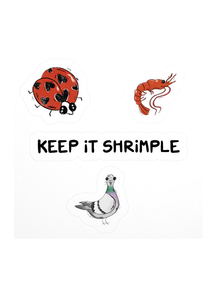 Shrimply The Best Kiss Cut Sticker Set product image (2)