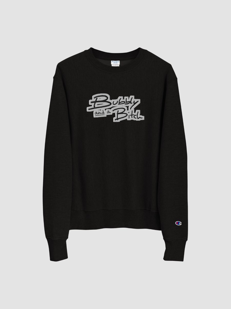 Bubbly and a B (bubble design) embroidered Champion Crewneck Sweatshirt product image (3)