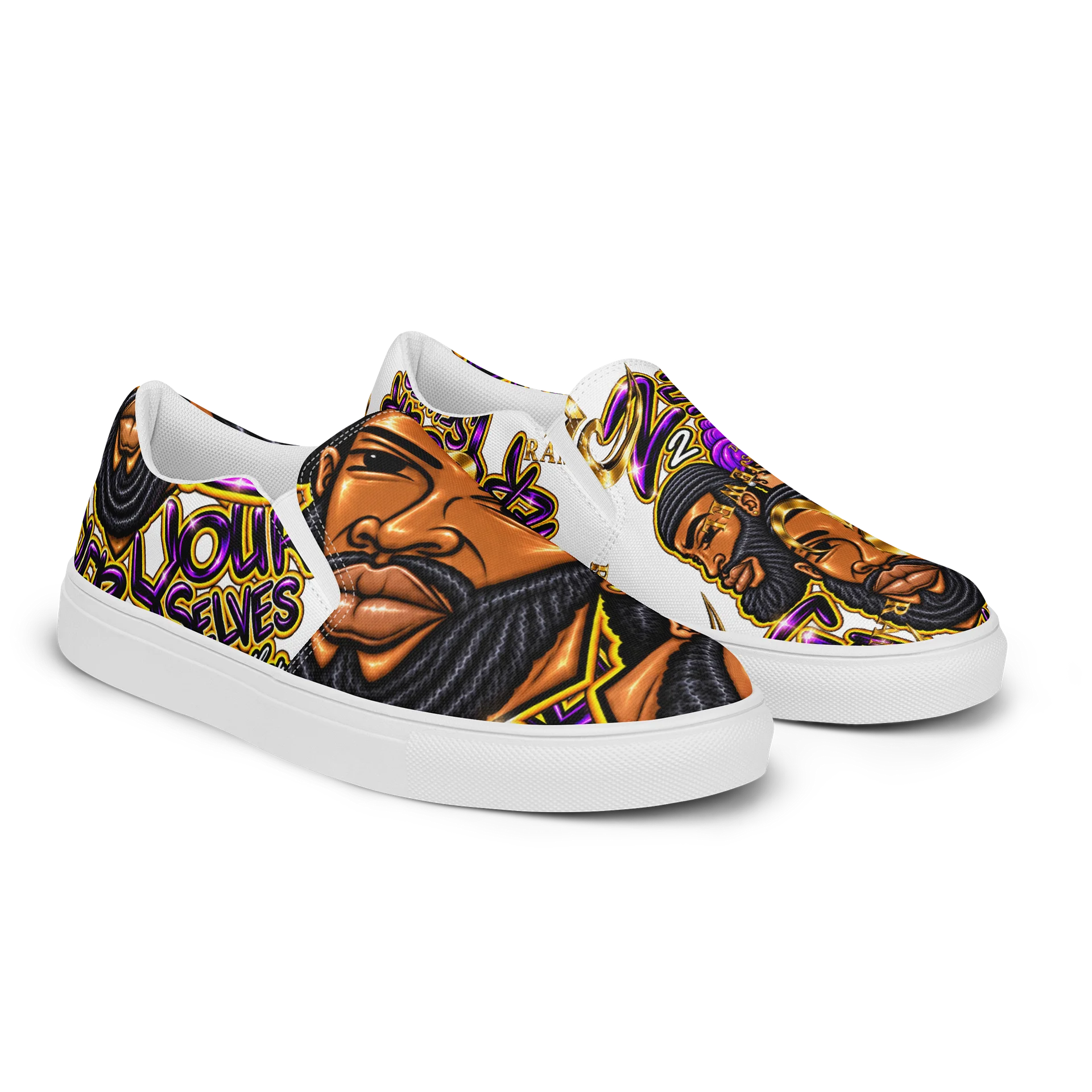 Zephaniah 2 vs 1 Art Slip-On Canvas Shoes product image (2)