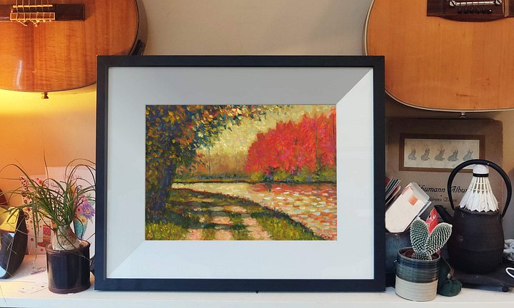 230315 River Oise Scene. Original Study Artwork. product image (2)