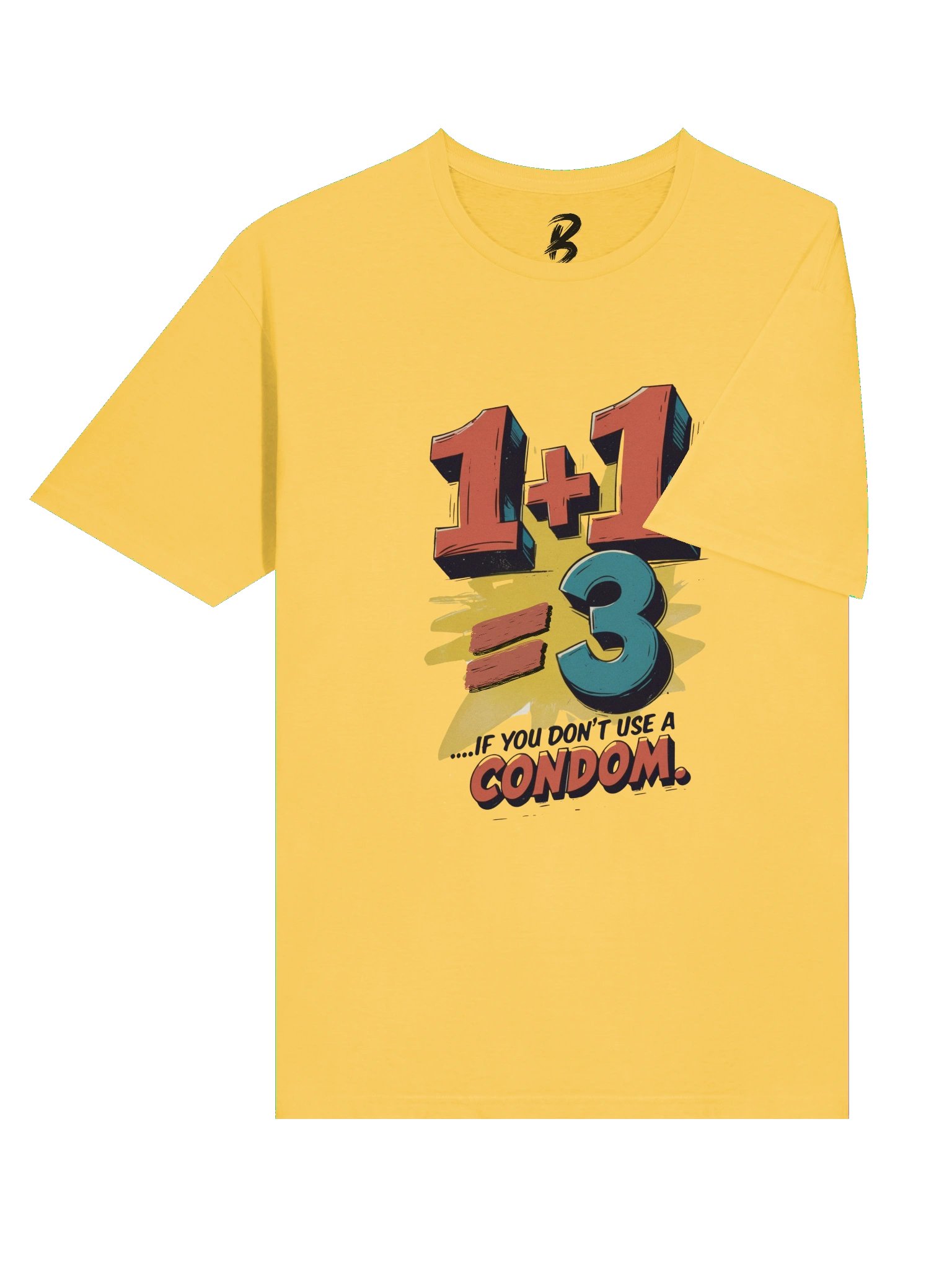 1+1=3 – Funny Sarcastic Anti-Math Graphic Tee product image (48)