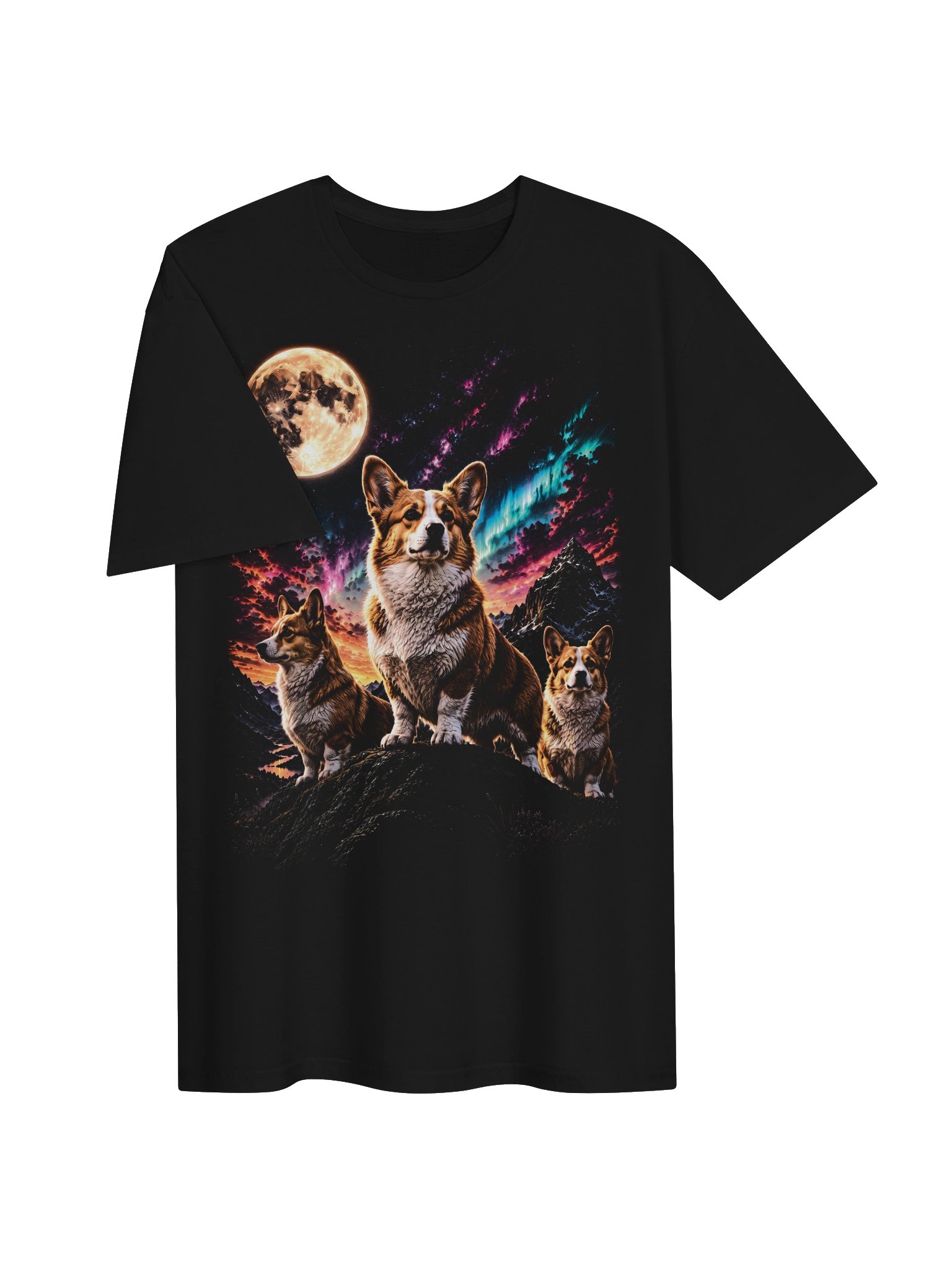 Corgi Howling Moon Tshirt | Unexpected Legends Shirt product image (2)