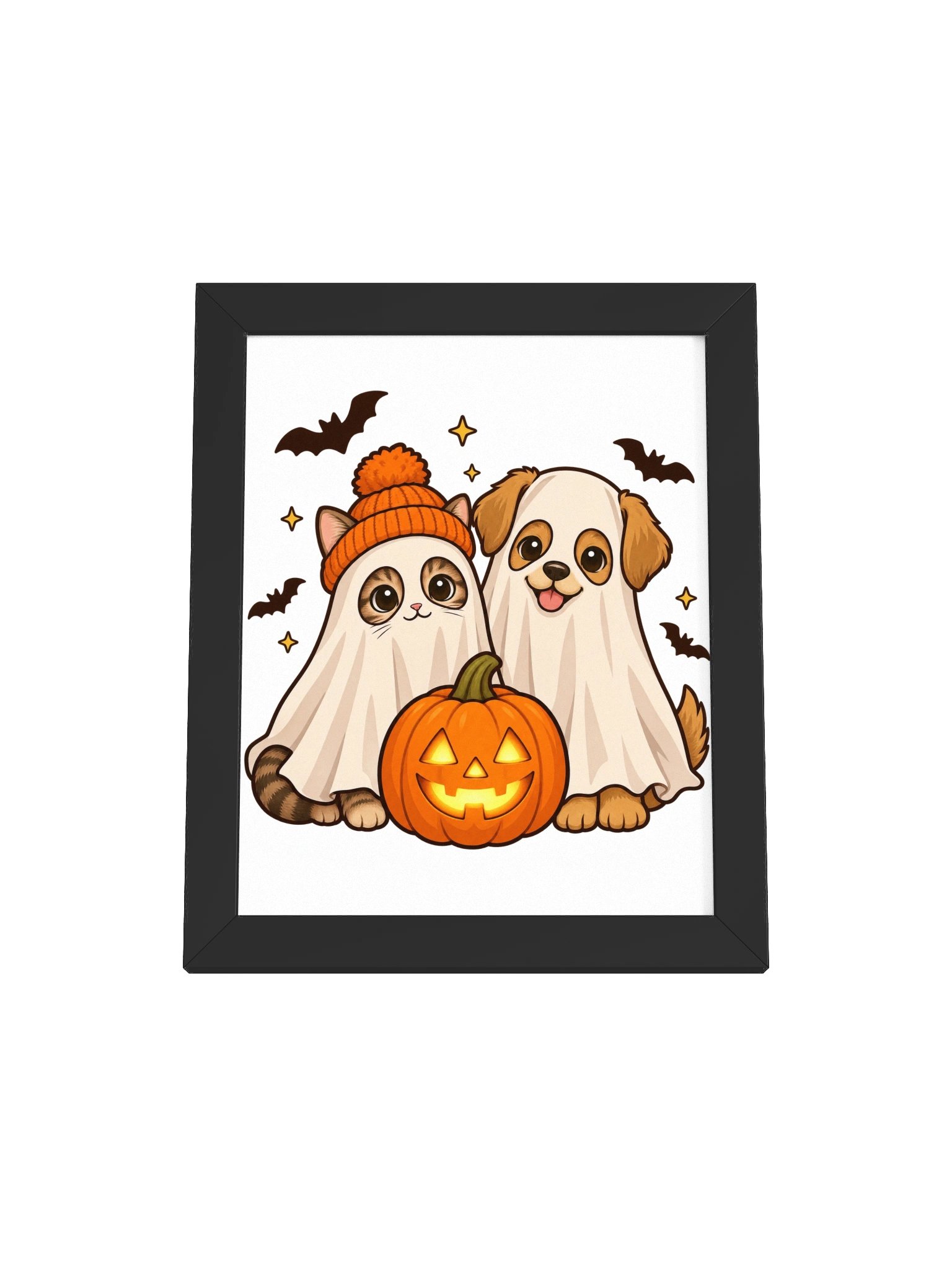 Ghostly Paws Halloween Framed Poster product image (1)