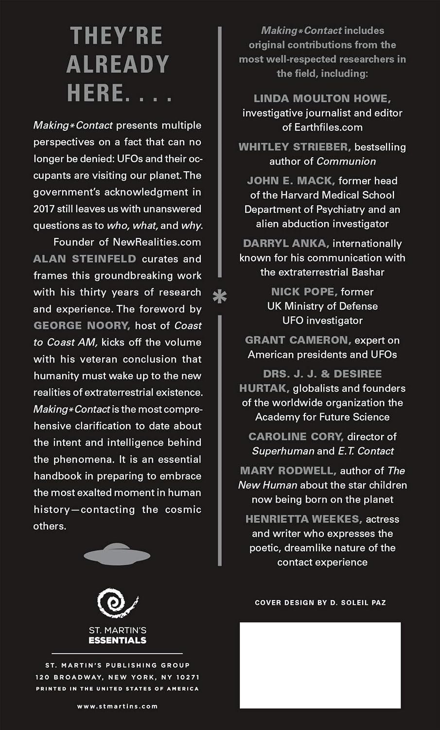 Making Contact: Preparing for the New Realities of Extraterrestrial Existence by Alan Steinfeld product image (2)