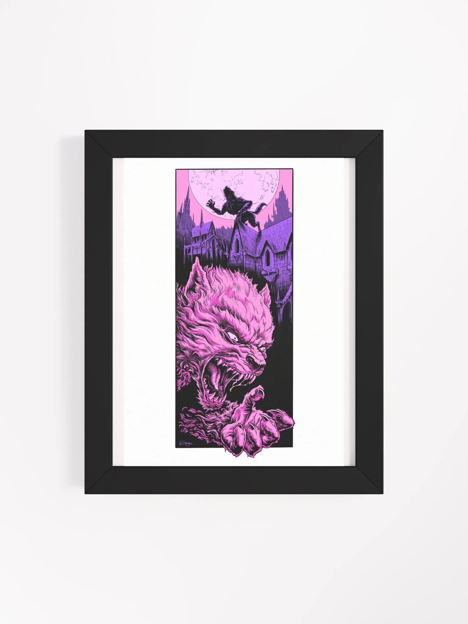 Wolfman Purple Framed Print product image (26)
