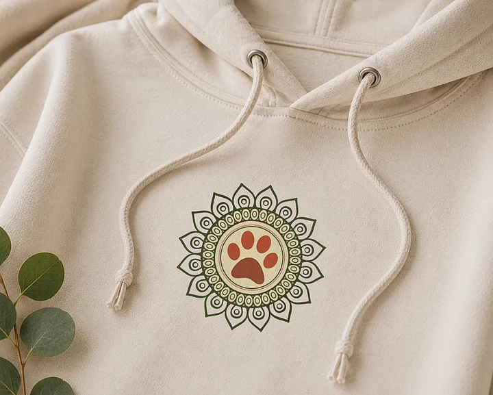 Paws and Reflect Mandala Paw Print Hoodie - Fall Edition product image (2)