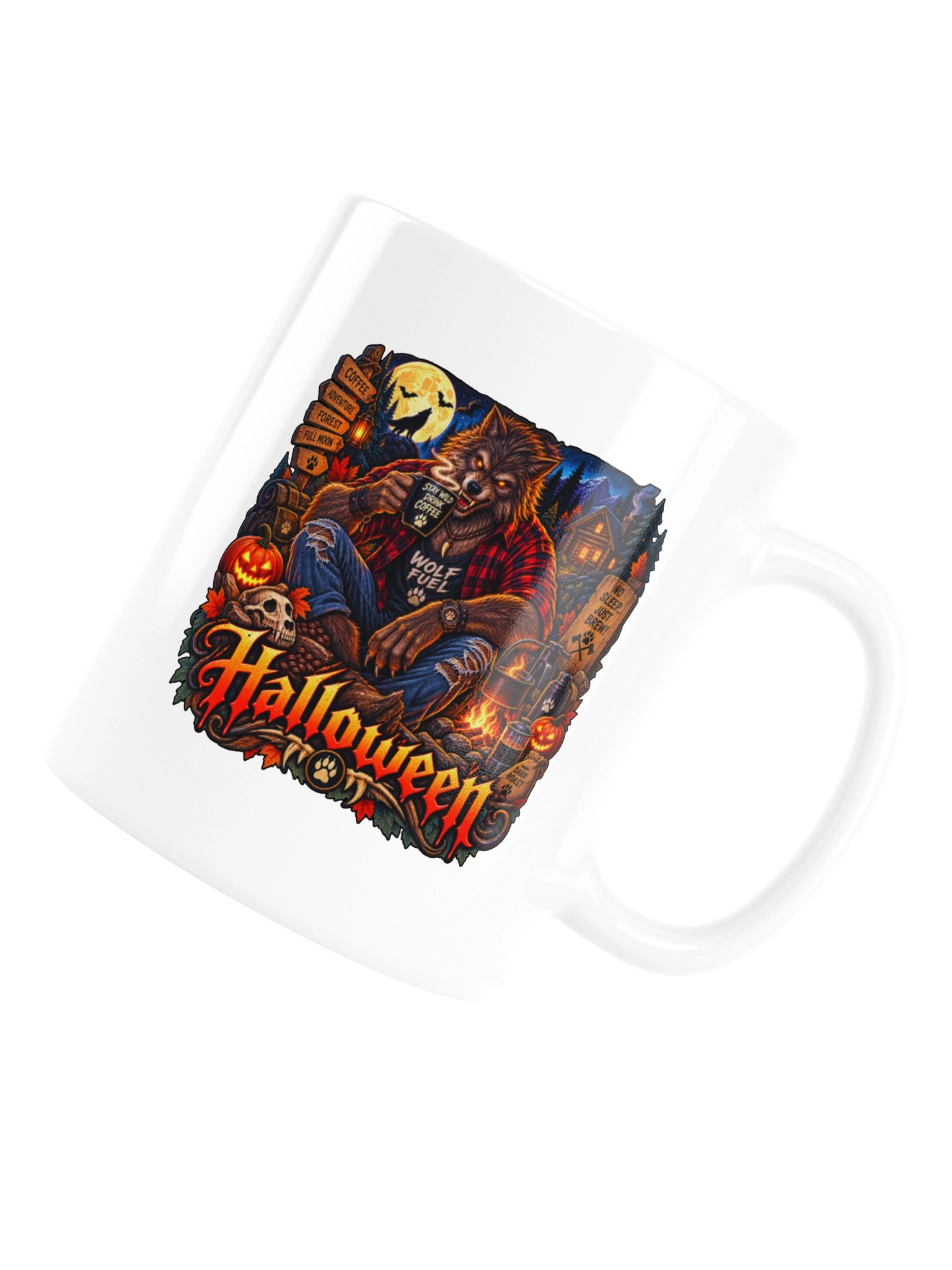 Werewolf Coffee Mug – Wolf Fuel Halloween Coffee Cup product image (16)