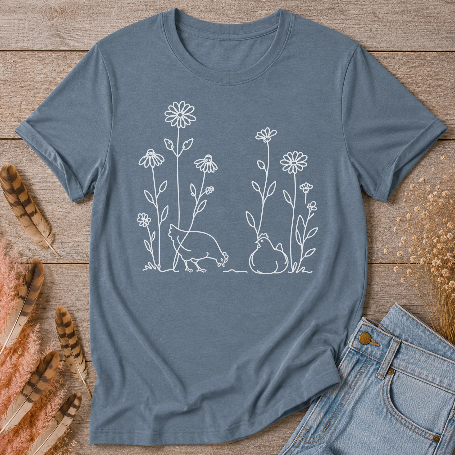 Chickens Among the Wildflowers T-Shirt product image (1)