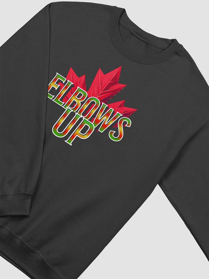 Elbows Up Maple Leaf Gradient Vibrant Crewneck Sweatshirt product image (2)