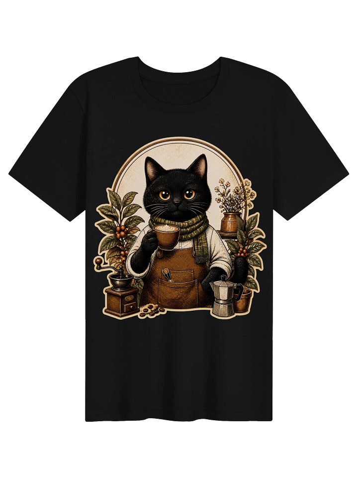 Vintage Black Cat Coffee Club Tee | Cozy Coffee Lover Shirt product image (1)