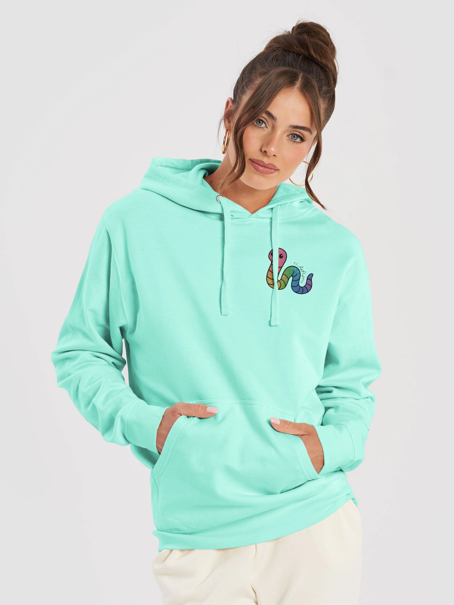 Rainbow Glitter Worm Midweight Hoodie product image (5)