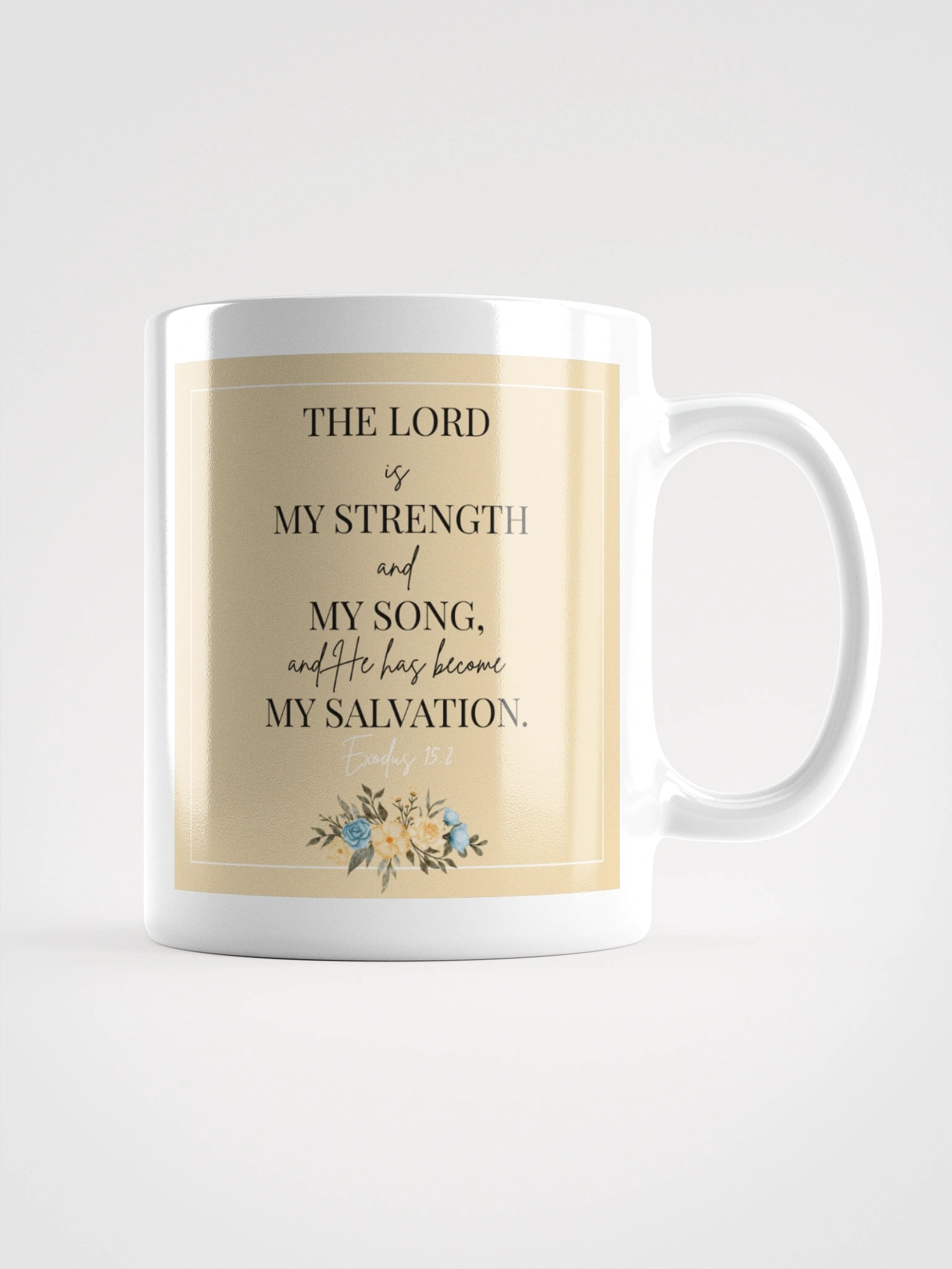 Exodus 15:2 Mug – Floral Design product image (3)