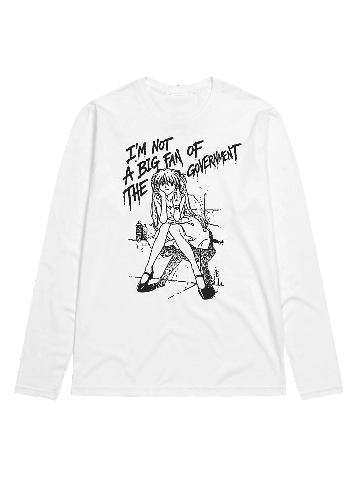 NOT A BIG FAN - T-shirt long sleeves. white vers. product image (1)