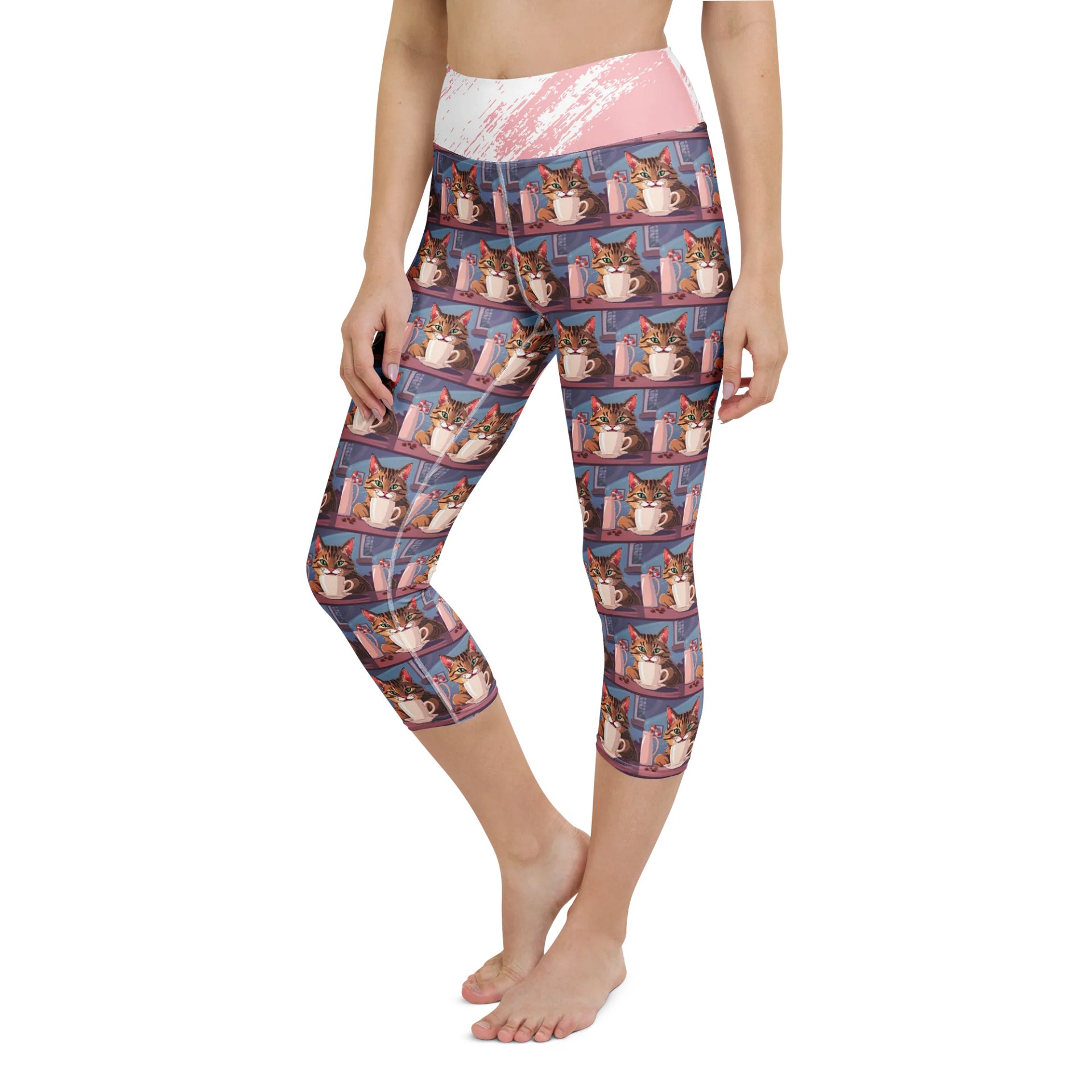 Yoga Capri Leggings-Caffeine Cat product image (6)