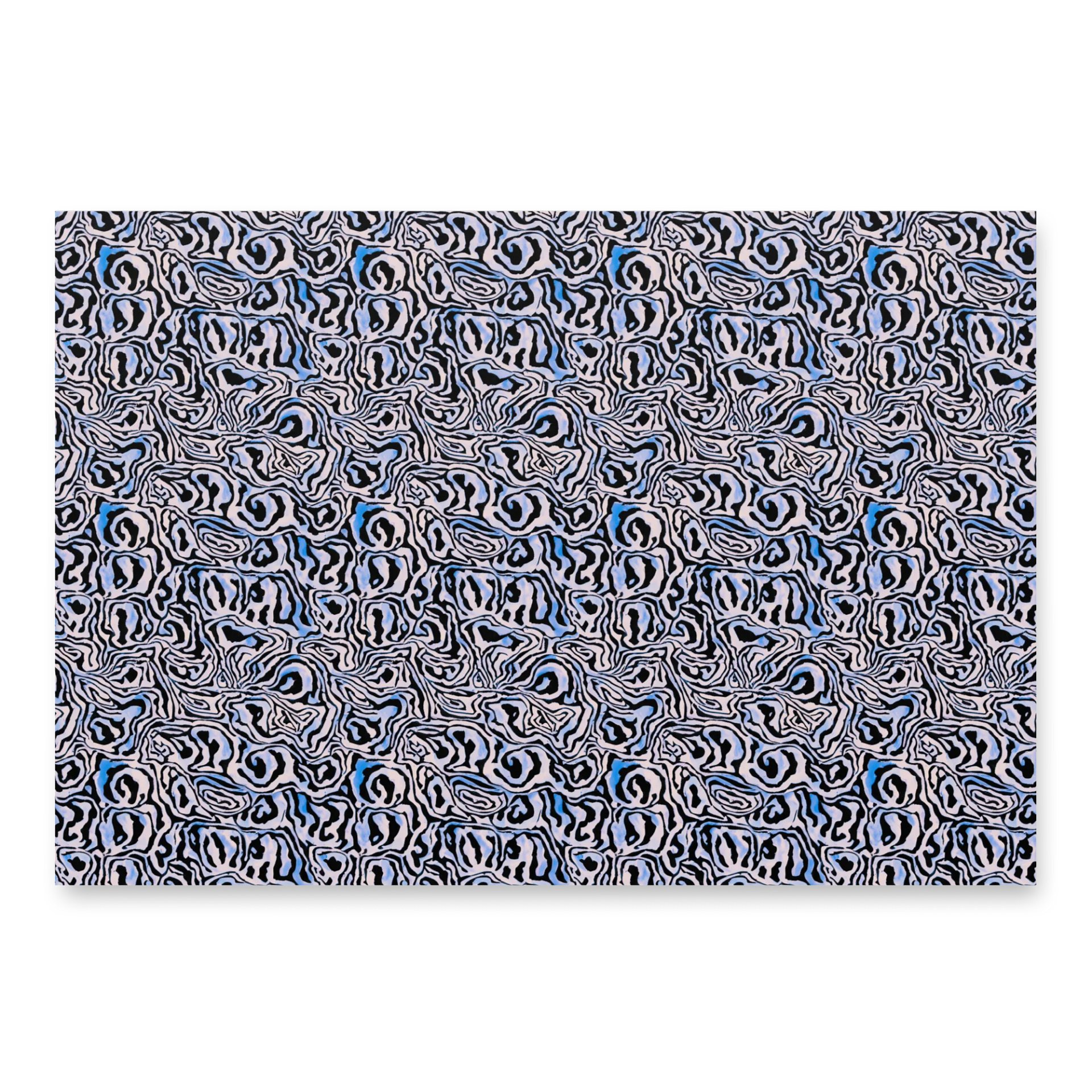 Blue Black Snake Pattern Paper Sheets product image (2)