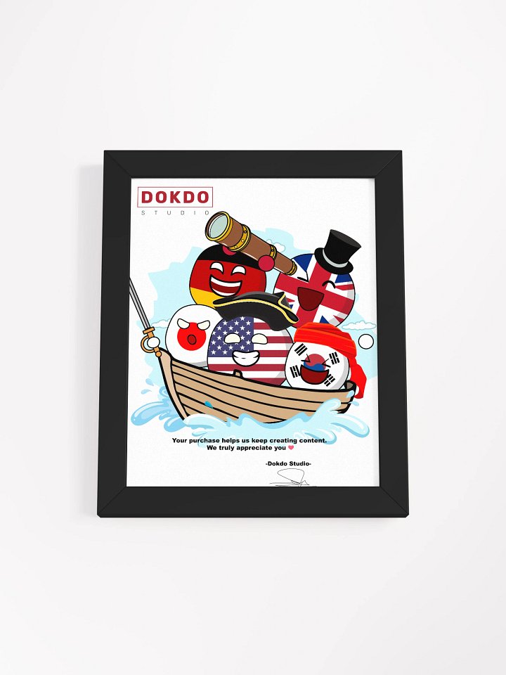 Countryball with creator’s signature - Framed High-Quality Matte Poster (in) product image (1)
