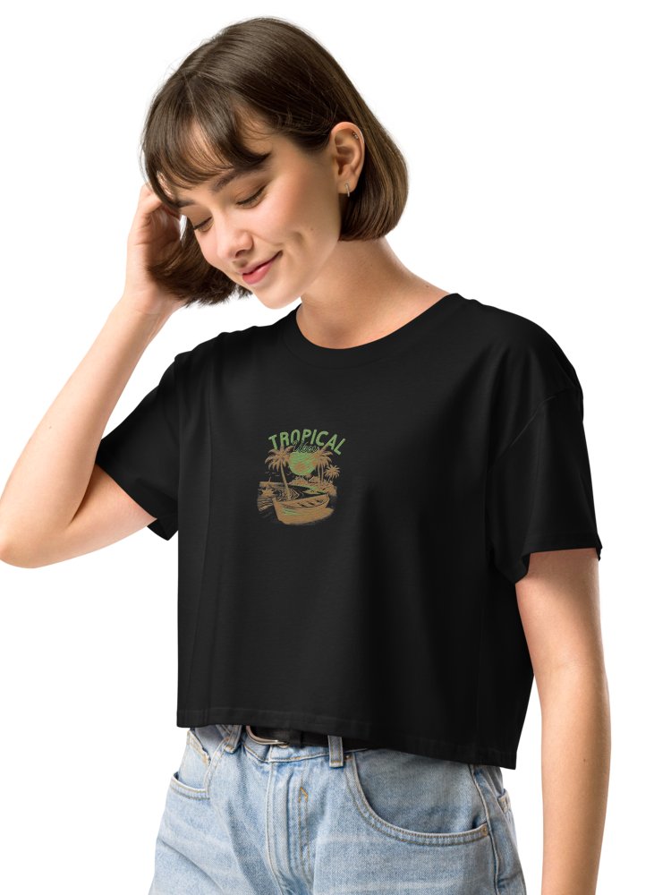 Tropical Breeze Embroidery Crop Top product image (4)