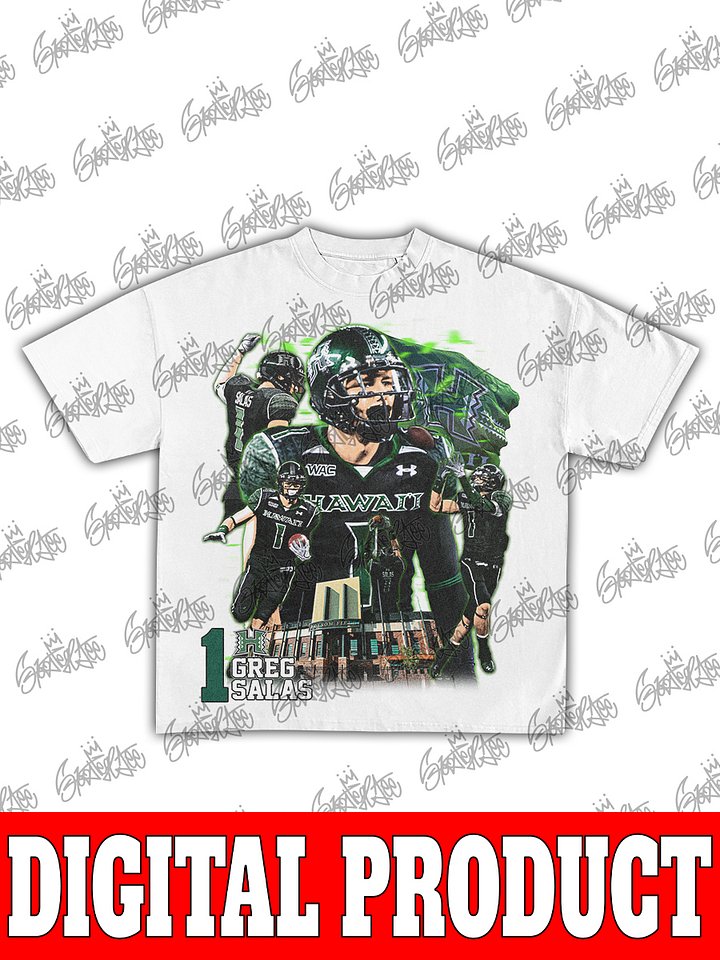 Greg Salas Hawaii Rainbow Warriors College Football Vintage Bootleg Graphic product image (2)