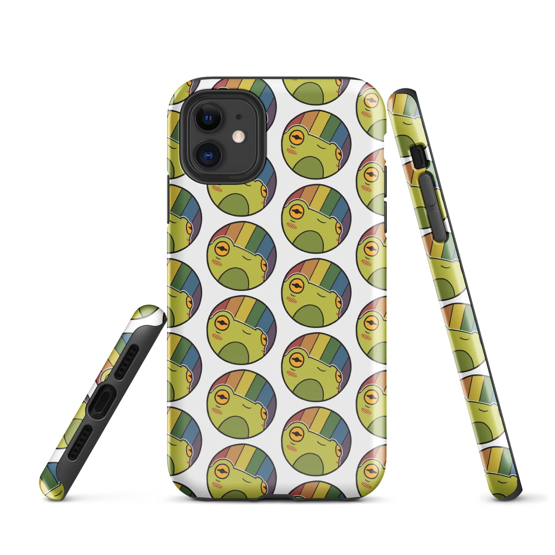 iphone case : froge rainbow-muted product image (1)